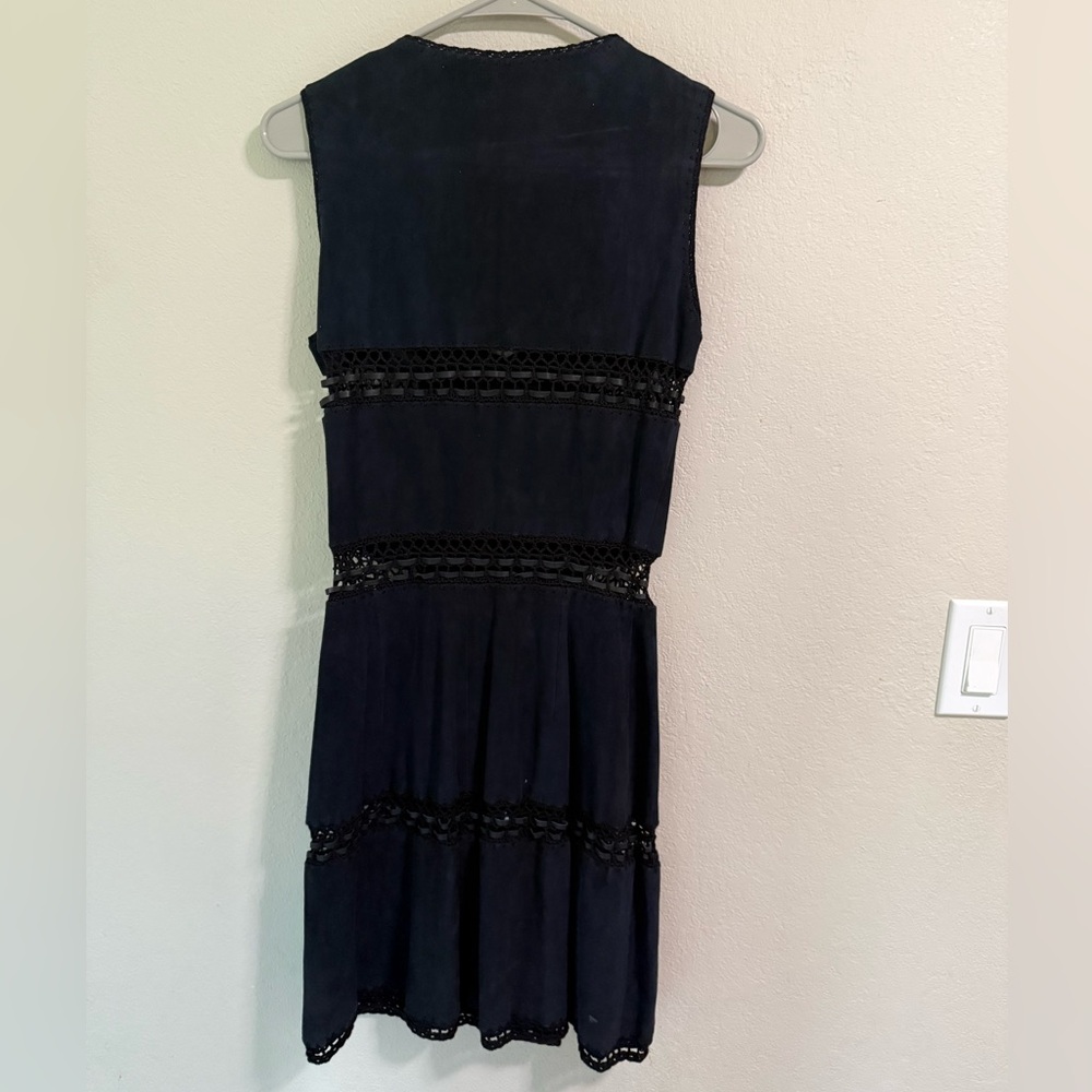 Magda Butrym Sleeveless Suede & Silk Dress – EU 38 (US 6) - Picture 4 of 6